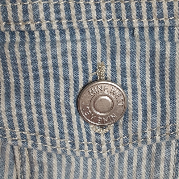 NWT Striped Jean Jacket Size Medium - Picture 3 of 16
